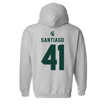 Michigan State - NCAA Football : David Santiago - Generic Shersey Hooded Sweatshirt-1