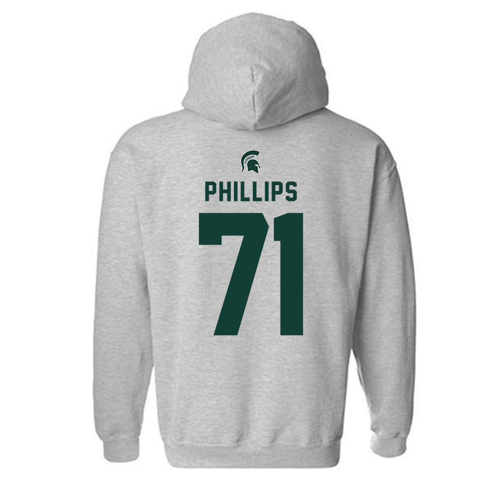 Michigan State - NCAA Football : Kristian Phillips - Generic Shersey Hooded Sweatshirt-1