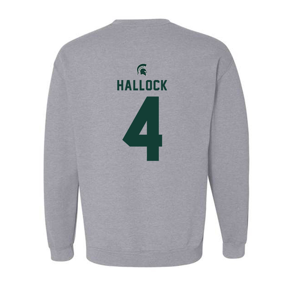 Michigan State - NCAA Women's Basketball : Theryn Hallock - Generic Shersey Crewneck Sweatshirt