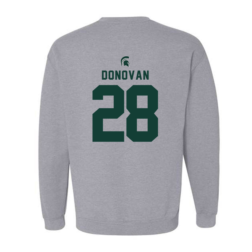 Michigan State - NCAA Baseball : Aidan Donovan - Generic Shersey Crewneck Sweatshirt-1