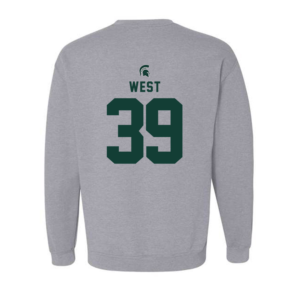 Michigan State - NCAA Football : Elisha West - Generic Shersey Crewneck Sweatshirt-1