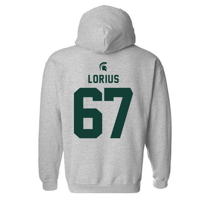 Michigan State - NCAA Football : Hayden Lorius - Generic Shersey Hooded Sweatshirt-1
