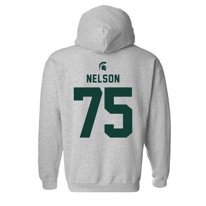 Michigan State - NCAA Football : Ben Nelson - Generic Shersey Hooded Sweatshirt