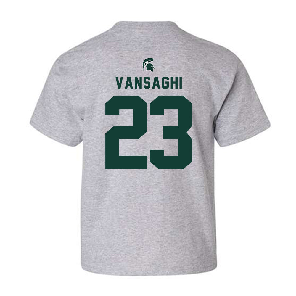 Michigan State - NCAA Men's Ice Hockey : Shane Vansaghi - Generic Shersey Youth T-Shirt-1