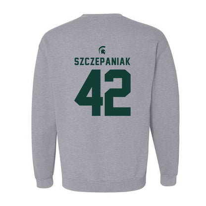 Michigan State - NCAA Baseball : Ryan Szczepaniak - Generic Shersey Crewneck Sweatshirt