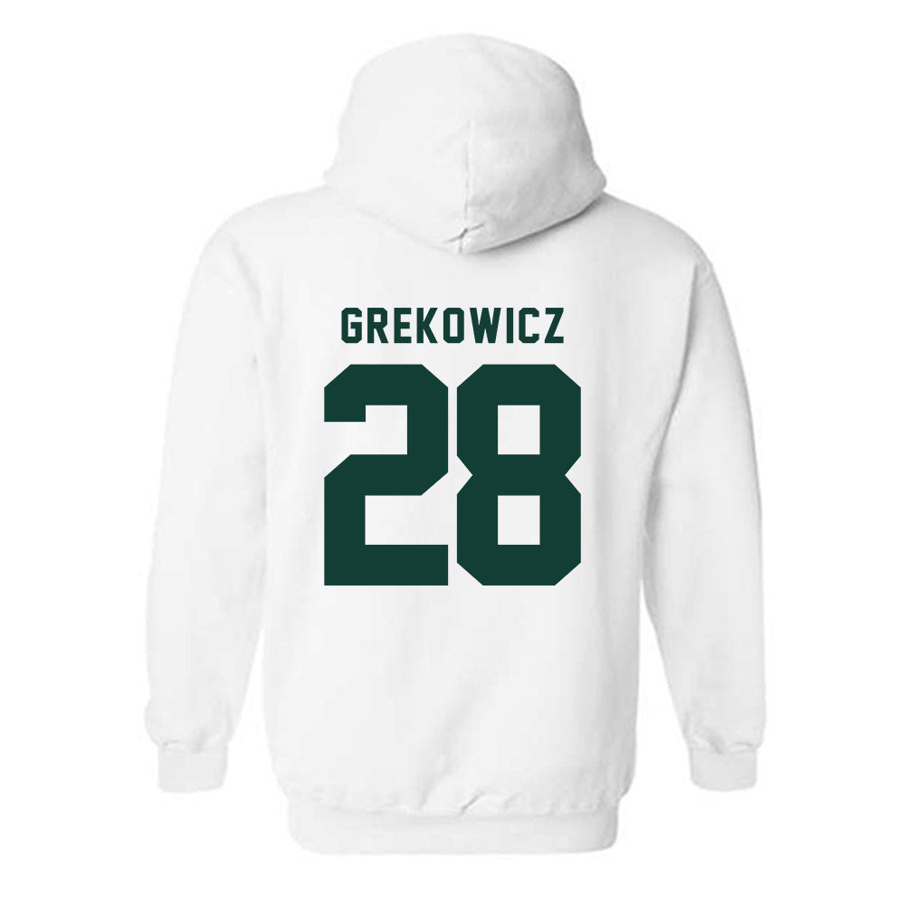 Michigan State - NCAA Men's Soccer : Jake Grekowicz - Generic Shersey Hooded Sweatshirt-1
