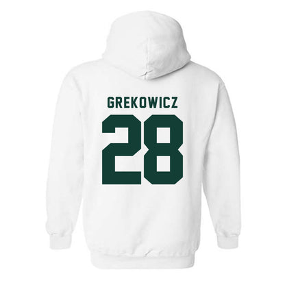 Michigan State - NCAA Men's Soccer : Jake Grekowicz - Generic Shersey Hooded Sweatshirt-1