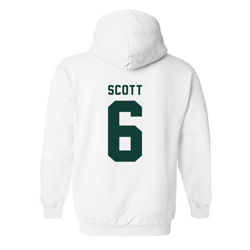 Michigan State - NCAA Men's Basketball : Jordan Scott - Generic Shersey Hooded Sweatshirt-1