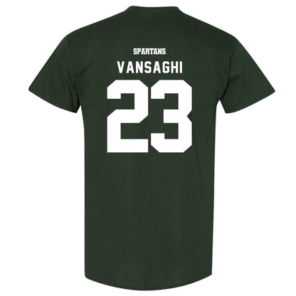 Michigan State - NCAA Men's Ice Hockey : Shane Vansaghi - T-Shirt-1