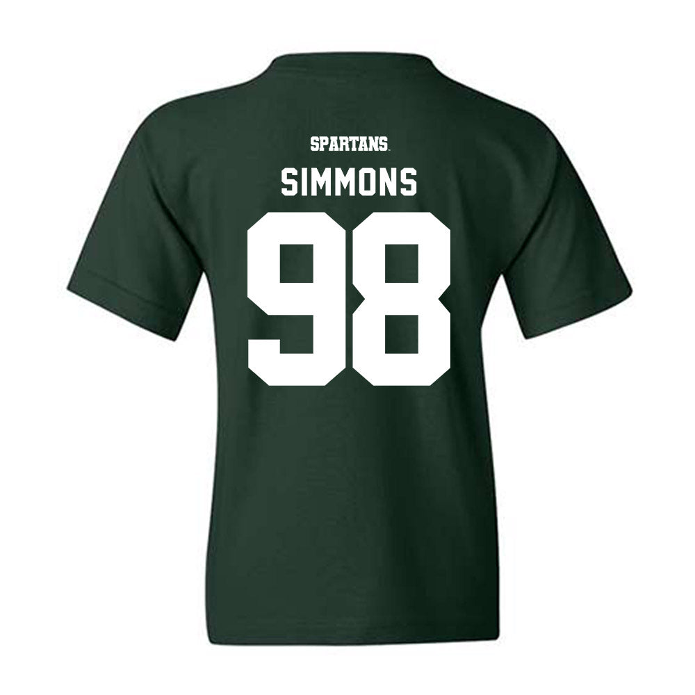 Michigan State - NCAA Football : Derrick Simmons - Youth T-Shirt-1