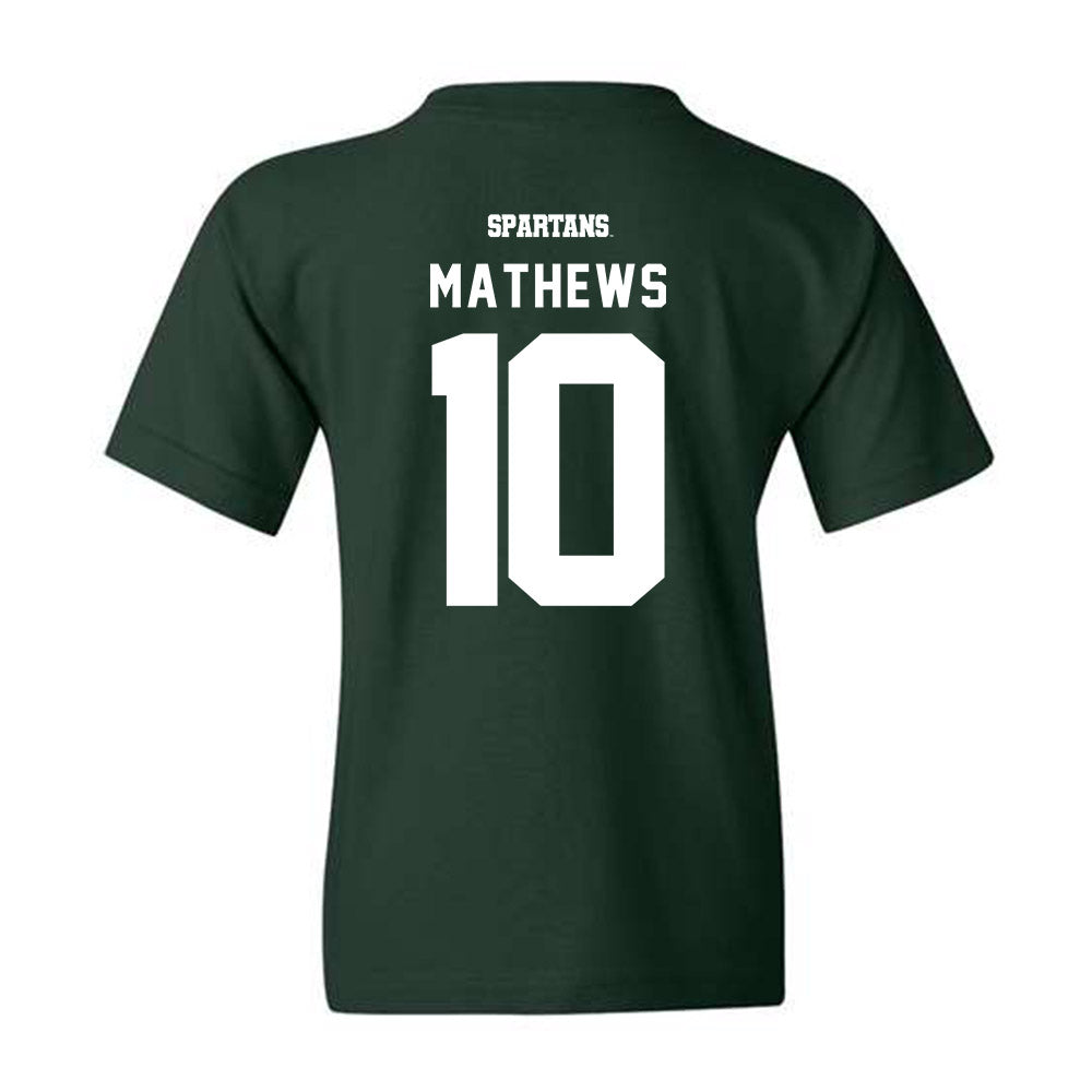 Michigan State - NCAA Women's Soccer : Emily Mathews - Youth T-Shirt