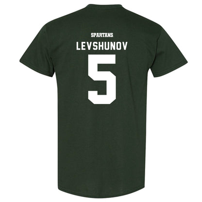 Michigan State - NCAA Men's Ice Hockey : Artyom Levshunov - T-Shirt-1