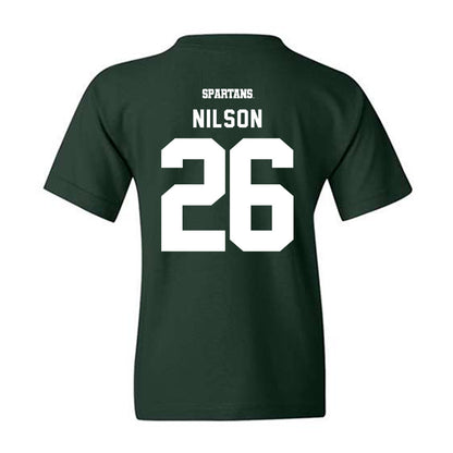 Michigan State - NCAA Men's Ice Hockey : Eric Nilson - Classic Shersey Youth T-Shirt-1