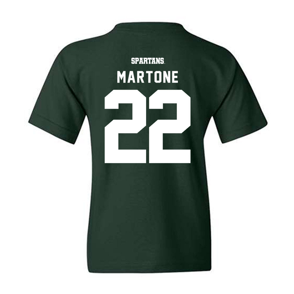 Michigan State - NCAA Men's Ice Hockey : Porter Martone - Classic Shersey Youth T-Shirt-1