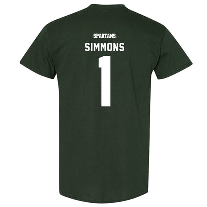 Michigan State - NCAA Women's Basketball : Jaddan Simmons - T-Shirt-1