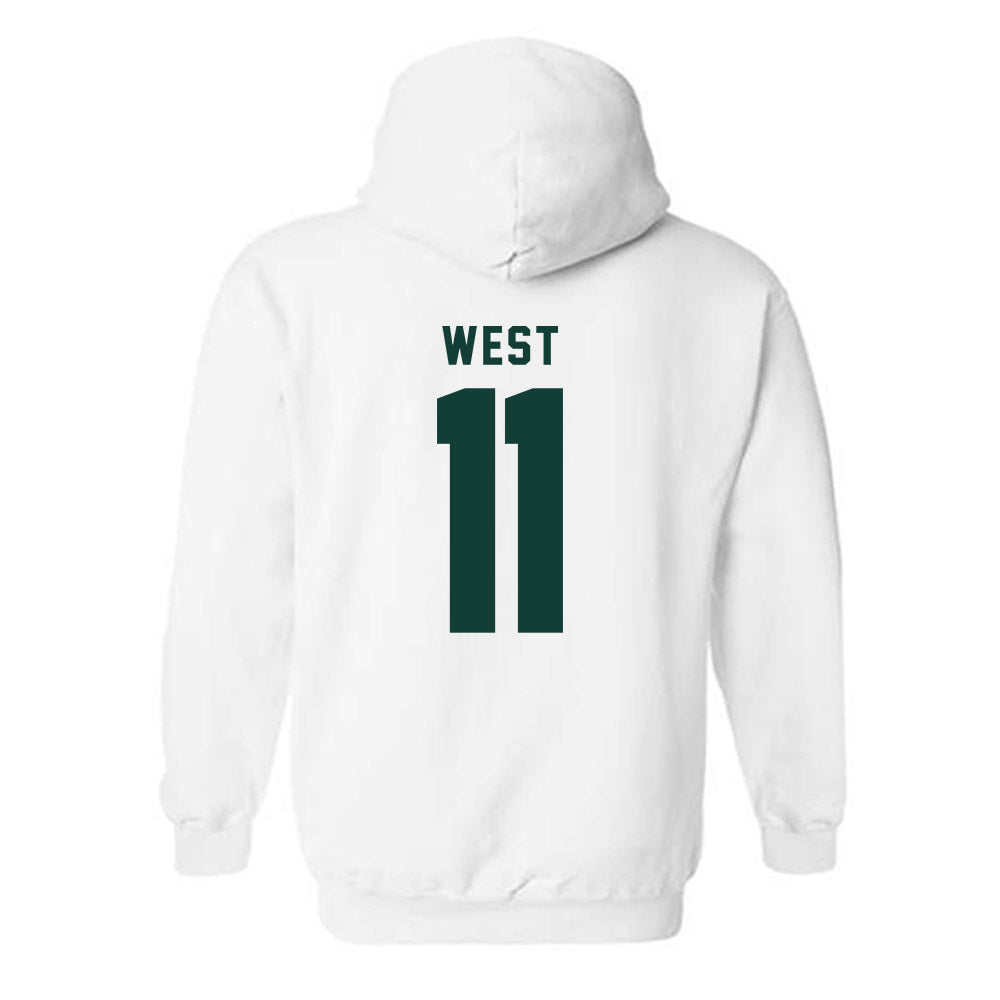Michigan State - NCAA Men's Ice Hockey : Owen West - Classic Shersey Hooded Sweatshirt-1