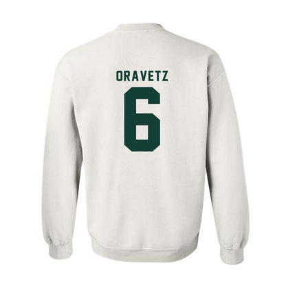 Michigan State - NCAA Men's Ice Hockey : Austin Oravetz - Classic Shersey Crewneck Sweatshirt-1