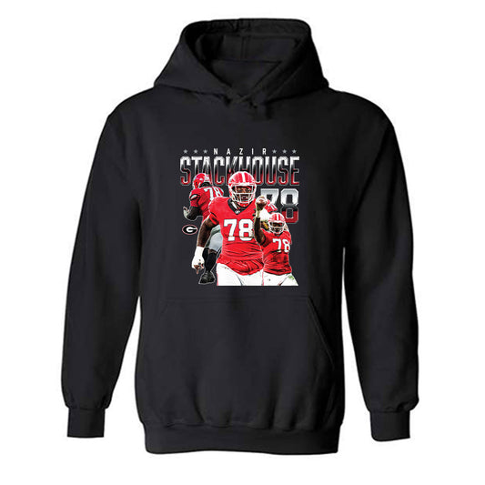 Georgia - NCAA Football : Nazir Stackhouse - Player Collage Hooded Sweatshirt-0