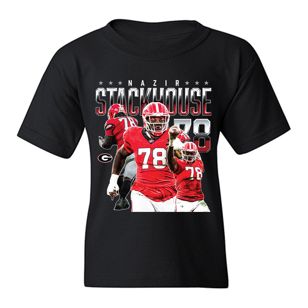 Georgia - NCAA Football : Nazir Stackhouse - Player Collage Youth T-Shirt-0