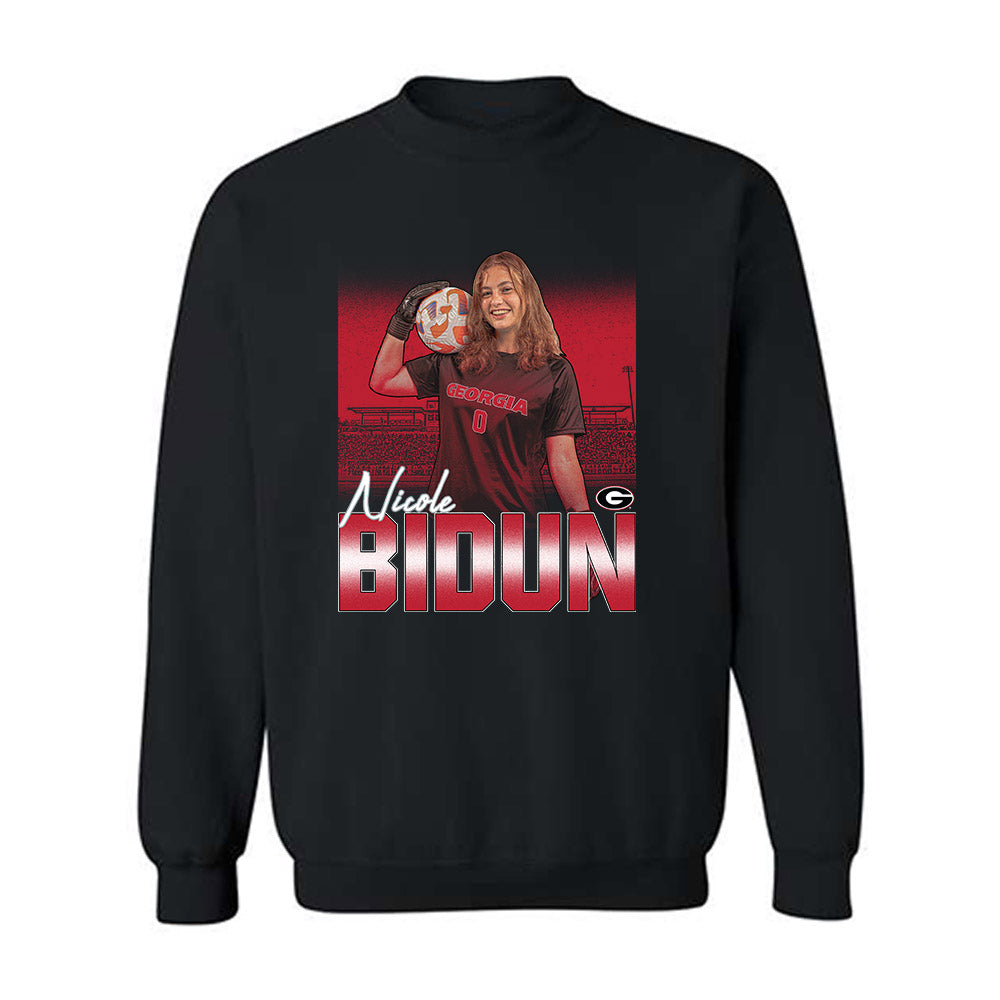 Georgia - NCAA Women's Soccer : Nicole Bidun - Player Collage Crewneck Sweatshirt-0