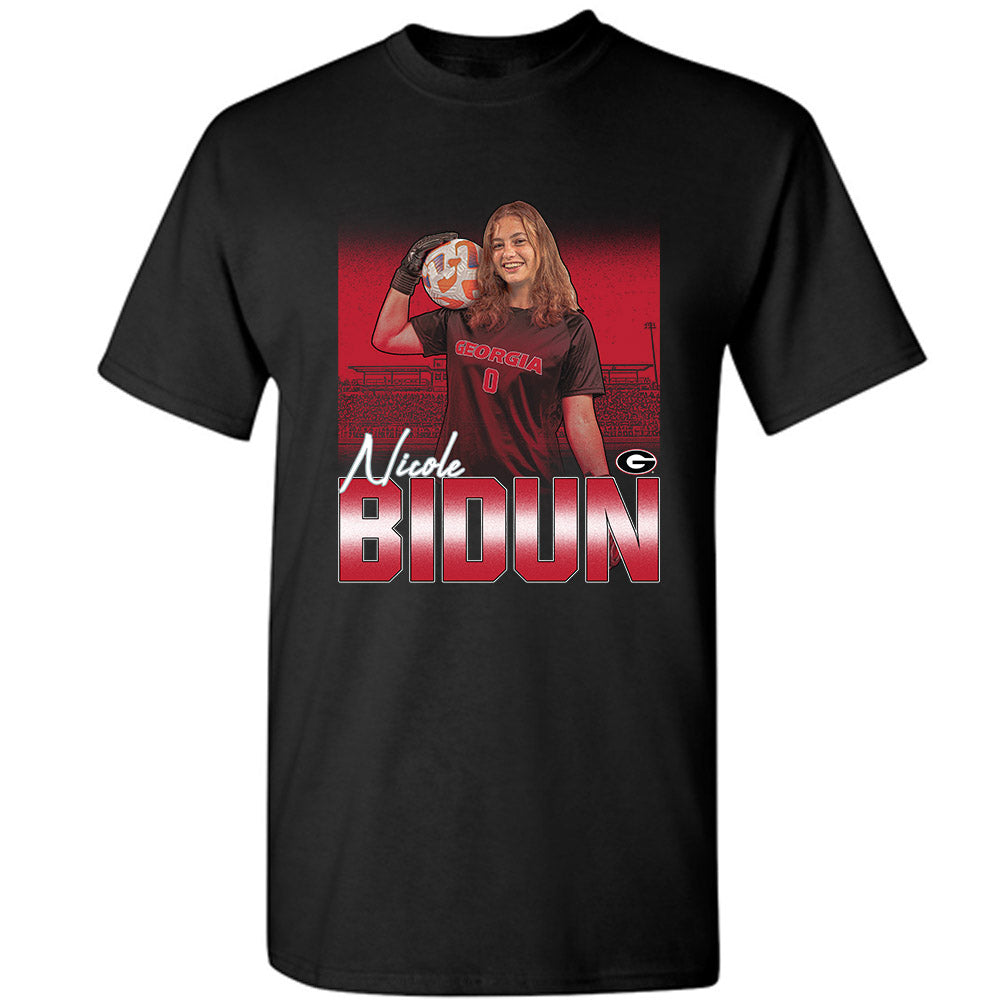 Georgia - NCAA Women's Soccer : Nicole Bidun - Player Collage T-Shirt-0