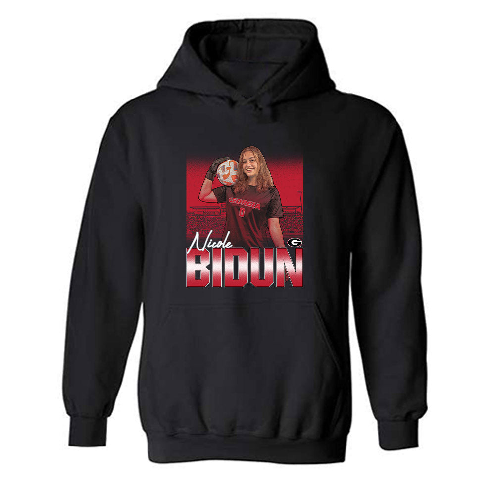 Georgia - NCAA Women's Soccer : Nicole Bidun - Player Collage Hooded Sweatshirt-0