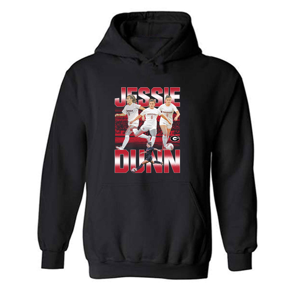 Georgia - NCAA Women's Soccer : Jessie Dunn - Player Collage Hooded Sweatshirt-0