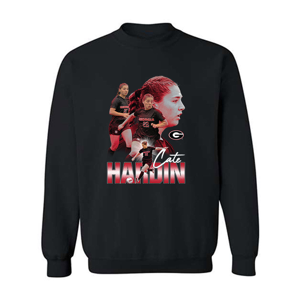 Georgia - NCAA Women's Soccer : Cate Hardin - Player Collage Crewneck Sweatshirt-0