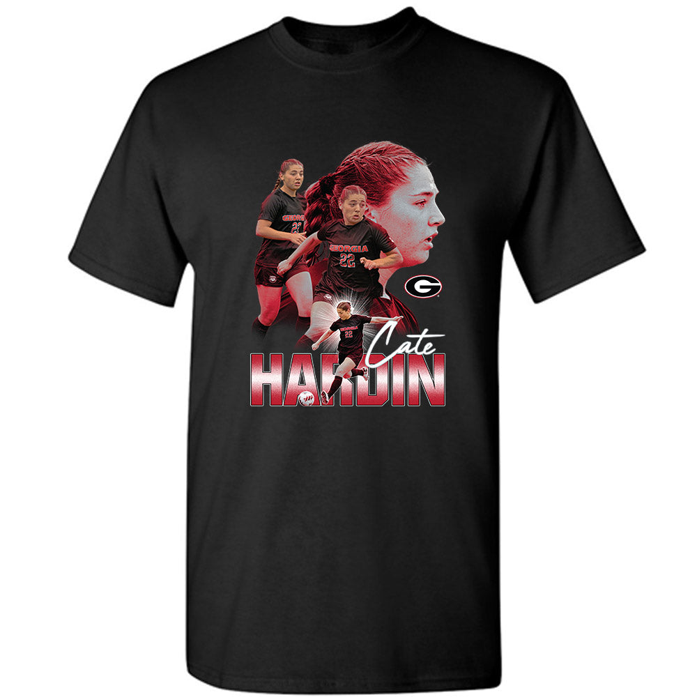 Georgia - NCAA Women's Soccer : Cate Hardin - Player Collage T-Shirt-0