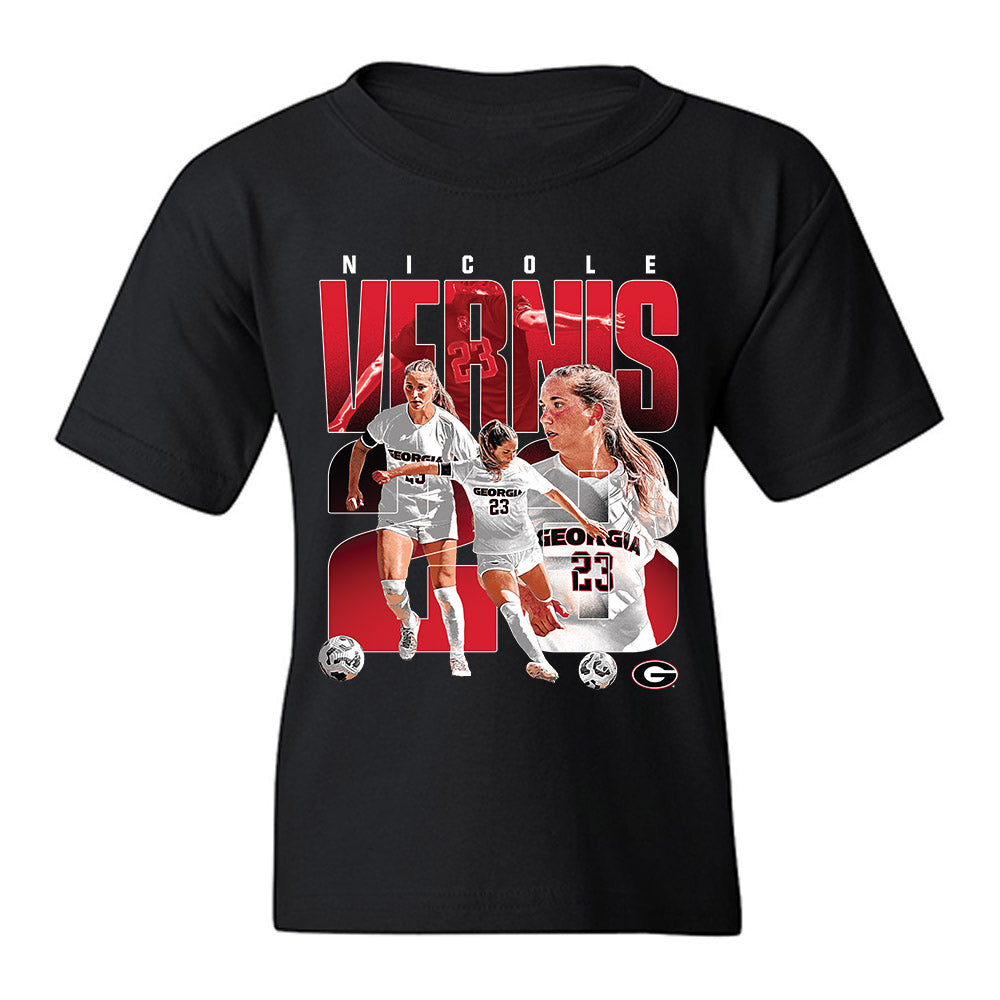 Georgia - NCAA Women's Soccer : Nicole Vernis - Player Collage Youth T-Shirt-0