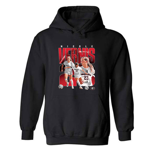 Georgia - NCAA Women's Soccer : Nicole Vernis - Player Collage Hooded Sweatshirt-0