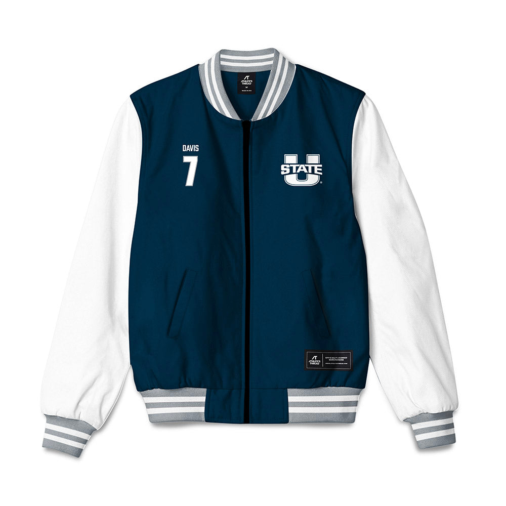 Utah State - NCAA Football : Kahanu Davis - Bomber Jacket-0