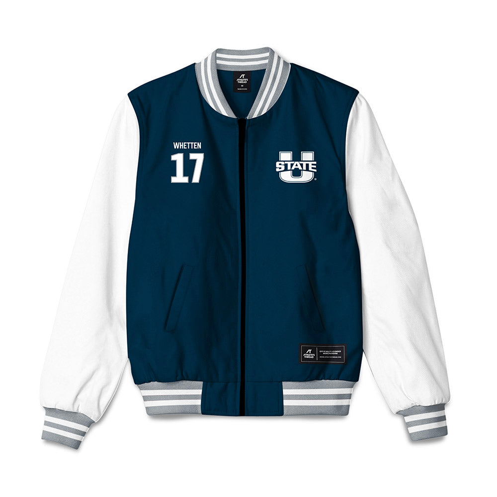 Utah State - NCAA Baseball : Davis Whetten - Bomber Jacket-0