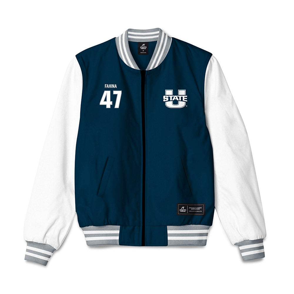 Utah State - NCAA Football : Naki Fahina - Bomber Jacket-0