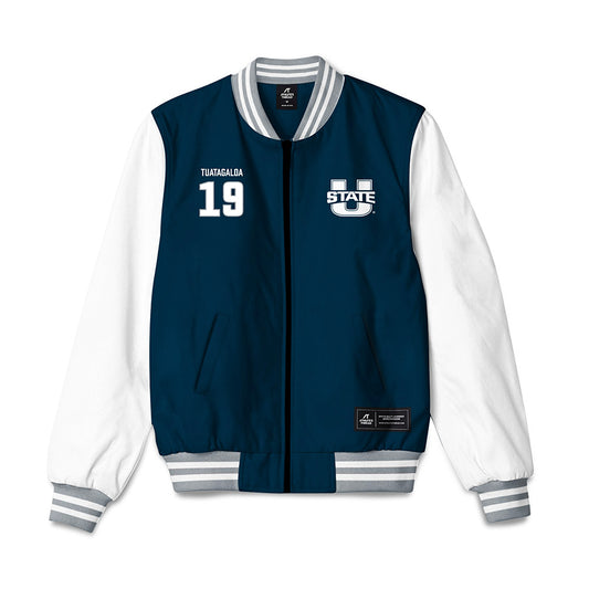 Utah State - NCAA Football : Chase Tuatagaloa - Bomber Jacket-0