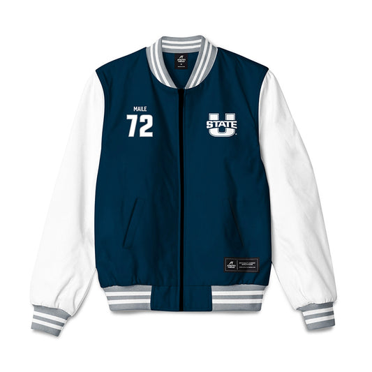 Utah State - NCAA Football : George Maile - Bomber Jacket-0