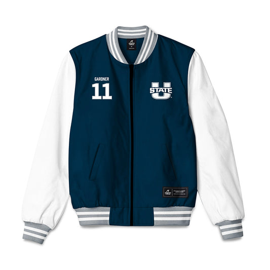 Utah State - NCAA Baseball : Hayden Gardner - Bomber Jacket-0