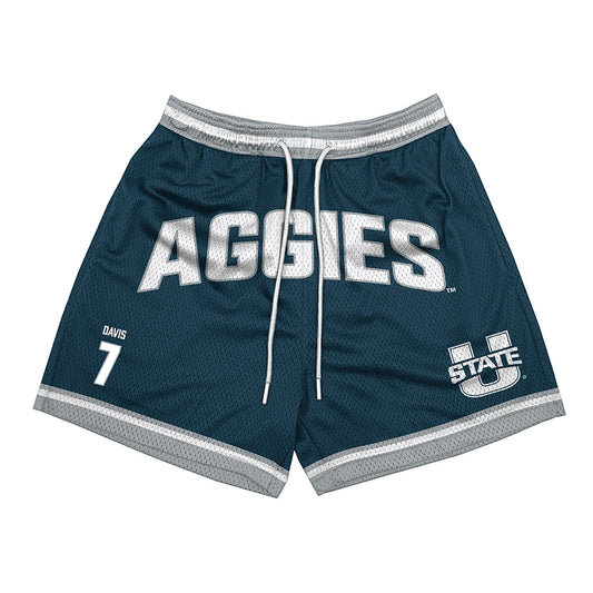 Utah State - NCAA Football : Kahanu Davis - Shorts-0