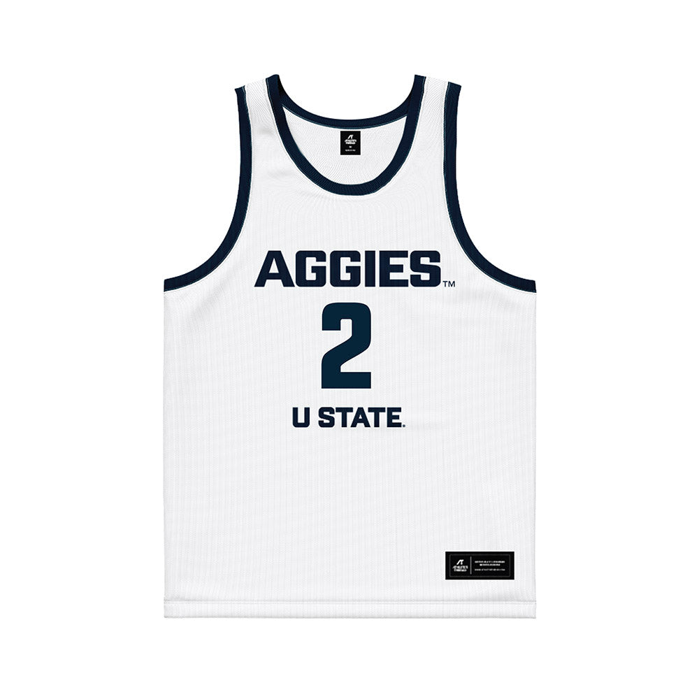 Utah State - NCAA Men's Basketball : Mj Collins Jr - Basketball Jersey-0