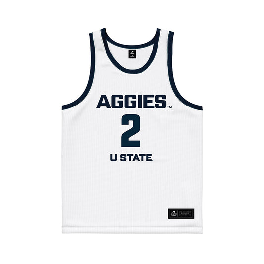Utah State - NCAA Men's Basketball : Mj Collins Jr - Basketball Jersey-0