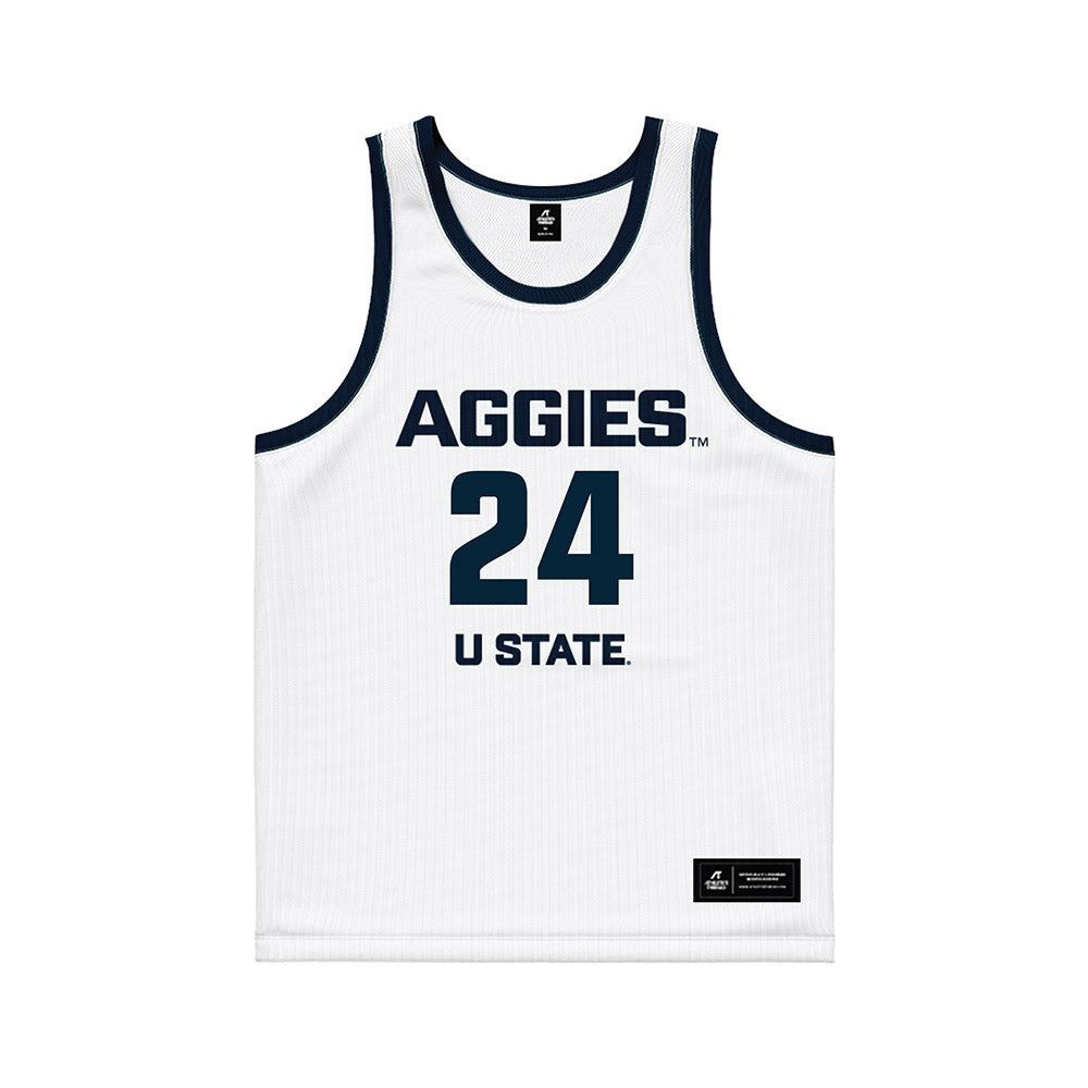 Utah State - NCAA Men's Basketball : Kingston Tosi - Basketball Jersey-0