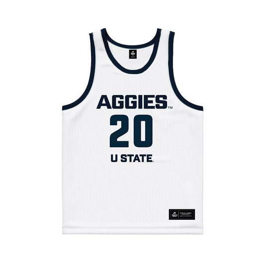 Utah State - NCAA Men's Basketball : Luke Kearney - Basketball Jersey-0