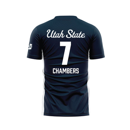 Utah State - NCAA Women's Soccer : Kaylie Chambers - Soccer Jersey-1