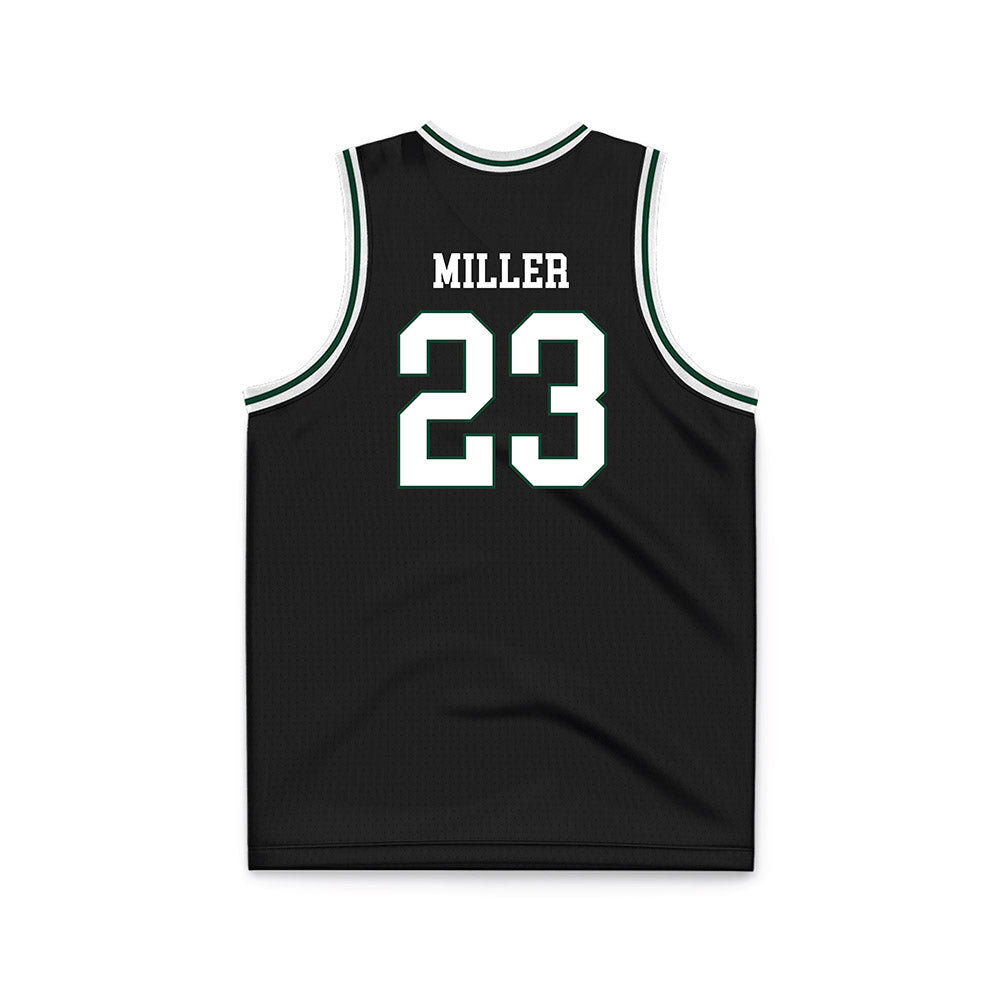 Portland State - NCAA Men's Basketball : Terri Miller - Black Basketball Jersey-1