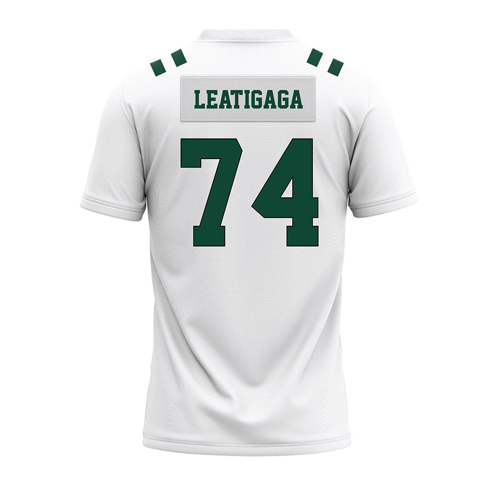 Portland State - NCAA Football : Pule Leatigaga - White Premium Football Jersey