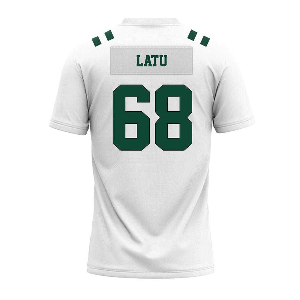 Portland State - NCAA Football : Semisi Latu - White Premium Football Jersey-1