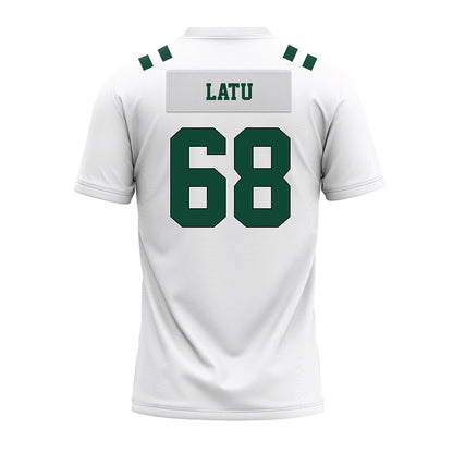 Portland State - NCAA Football : Semisi Latu - White Premium Football Jersey-1