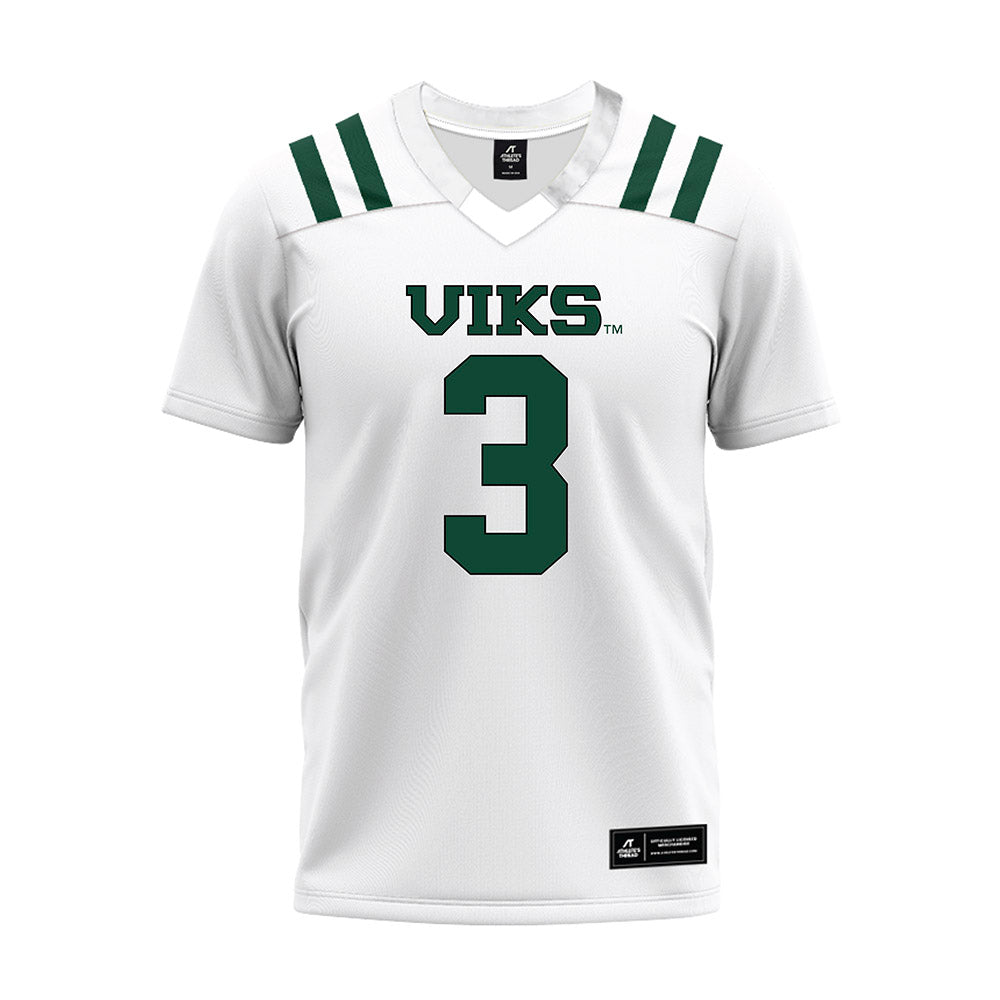 Portland State - NCAA Football : Terence Loville - White Premium Football Jersey-0
