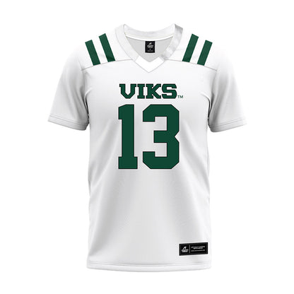 Portland State - NCAA Football : Eddy Schultz - White Premium Football Jersey-0