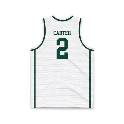Portland State - NCAA Women's Basketball : Jamia Carter - White Basketball Jersey-1